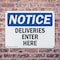 Signmission Deliveries Enter Here OSHA Notice Sign, Plastic, 10in W x 7in L, 2PK OS-2PACK-NS-P-710-L-10964 - alternate 3